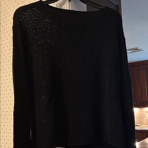 Banana Republic Black Crew Neck Sweater- lightweight. NWOT
